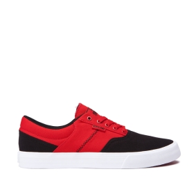 Tenis Bajos Supra COBALT Hombre Negras/Rojas/Blancas (MX-56764)